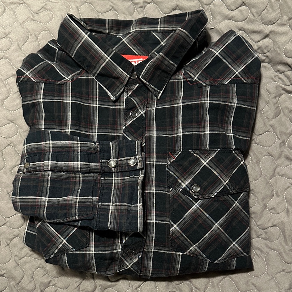 Vans Black and White Plaid Shirt